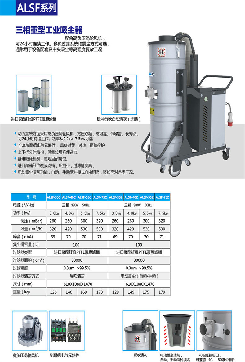 ALMF系列脉冲反吹吸尘器(图2)