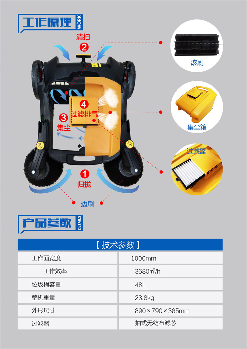 AL920天窗款无动力扫地机(图2)