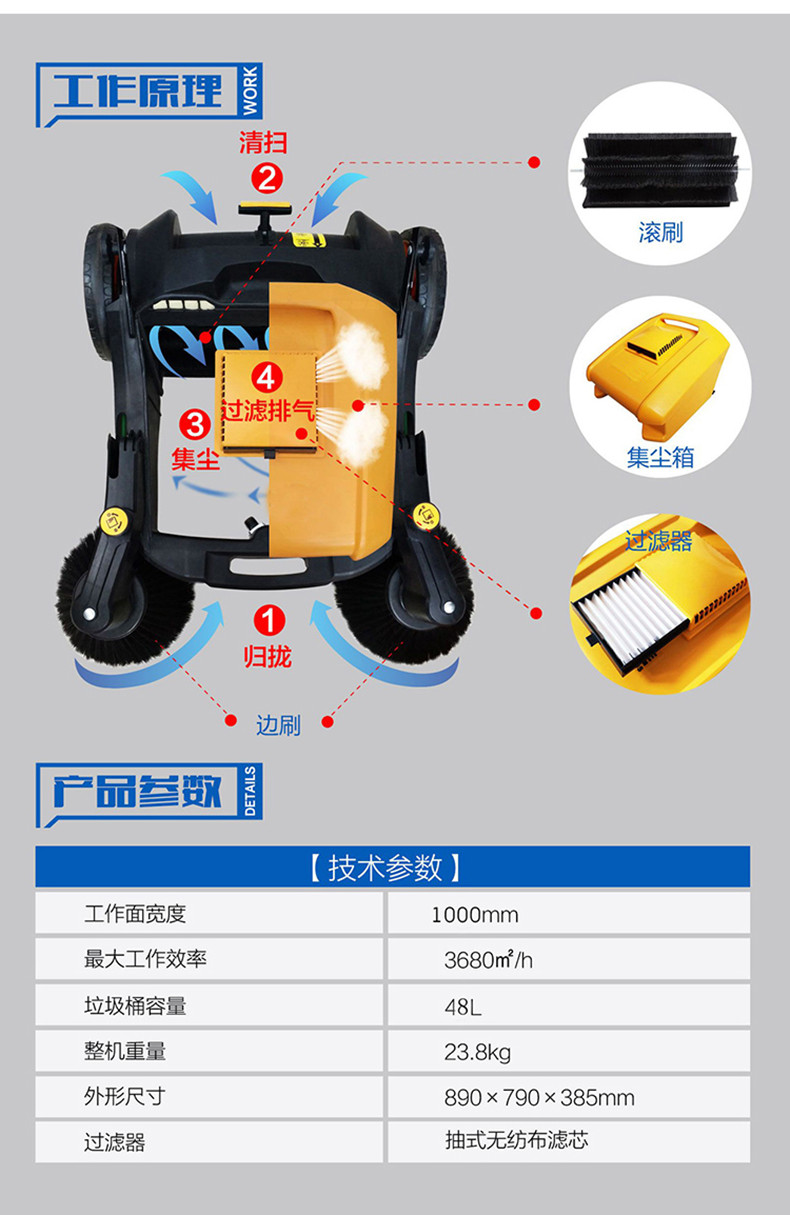 AL920天窗款无动力扫地机(图1)
