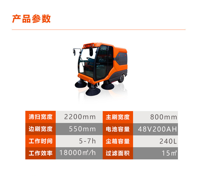3LS液压自卸驾驶扫地车(图1)